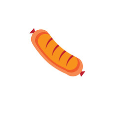 Vector minimalist sausage illustratipon or logo - obrazy, fototapety, plakaty