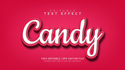 candy editable text effect vector illustration