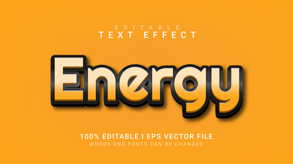 Obraz premium energy editable text effect illustration