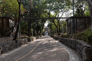 Entrada de acceso a hermoso parque de la Ciudad de México