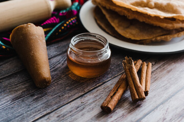 mexican buñuelos recipe and ingredients of traditional dessert for Christmas in Mexico