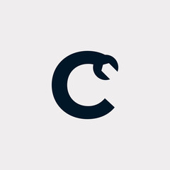Initial Letter C Wrench Logo Design Inspiration