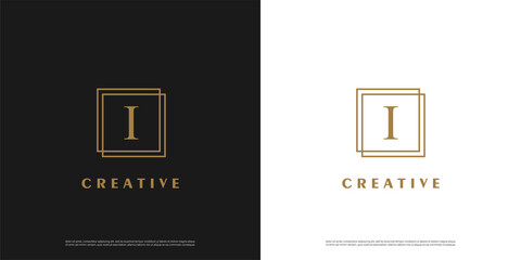 Letter I logo icon design template elements