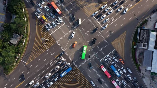 강남역사거리 교통 교차로