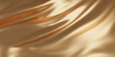 Gold cloth background 3D render