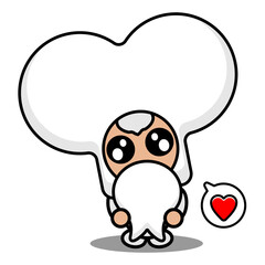 cartoon vector cute half bone mascot costume character holding gum teeth