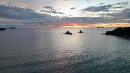 Sunset over Las Catalinas and the Ocean in Guanacaste, Costa Rica
