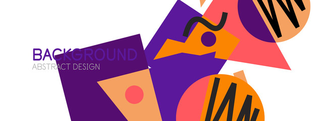 Abstract background with blocks, lines, geometric shapes. Techno or business concept for wallpaper, banner, background, landing page