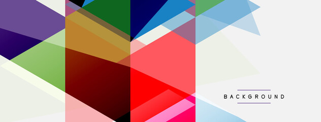 Color triangles composition, geometric abstract background. Techno or business concept, pattern for wallpaper, banner, background, landing page