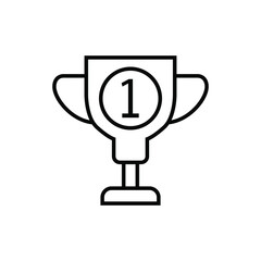 First place trophy icon vector graphic