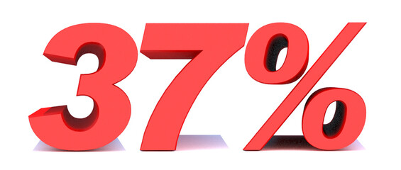 37 Percent off 3d Sign on White Background, Special Offer 37% Discount Tag, Sale Up to 37 Percent Off,big offer, Sale, Special Offer Label, Sticker, Tag, Banner, Advertising, offer Icon
