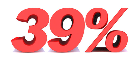 39 Percent off 3d Sign on White Background, Special Offer 39% Discount Tag, Sale Up to 39 Percent Off,big offer, Sale, Special Offer Label, Sticker, Tag, Banner, Advertising, offer Icon