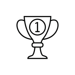 Winner trophy icon vector graphic