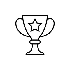 Star trophy icon vector graphic