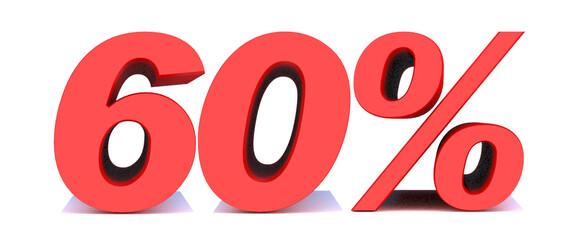 60 Percent off 3d Sign on White Background, Special Offer 60% Discount Tag, Sale Up to 60 Percent Off,big offer, Sale, Special Offer Label, Sticker, Tag, Banner, Advertising, offer Icon