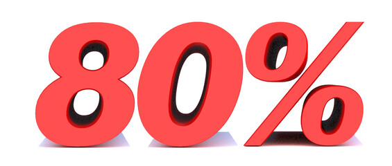 80 Percent off 3d Sign on White Background, Special Offer 80% Discount Tag, Sale Up to 80 Percent Off,big offer, Sale, Special Offer Label, Sticker, Tag, Banner, Advertising, offer Icon