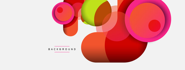 Circle and round shapes abstract background. Vector illustration for wallpaper banner background or landing page