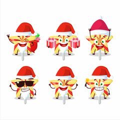 Santa Claus emoticons with star candy cartoon character