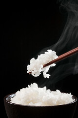 agriculture, background, bowl, cereal, field, food, grain, harvest, landscape, nature, paddy, plantation, rice, sack, sunlight, sunset, table, wooden