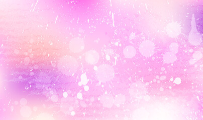 Hand painted wet pink watercolor splash background. Pink, rose, peach spots and golden brush strokes on a pink background. abstract watercolor background for design banner, card, cover, poster. Vector