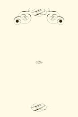 Vector template with classic floral ornaments or calligraphic vignette