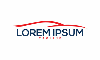 Unique sports car logo Modern and minimalist vector and abstract logo