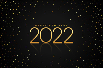 premium golden 2022 new year background with glitter effect