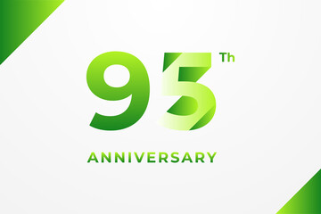 95th Anniversary Gradient Set Number Background For Celebration