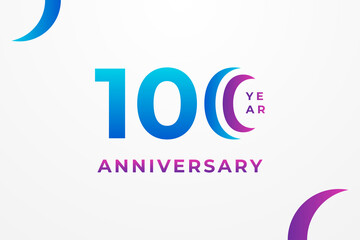 Anniversary Gradient Set Number Background For Celebration