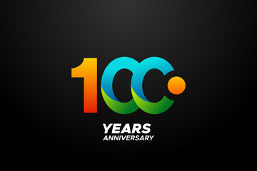 Anniversary Gradient Set Number Background For Celebration