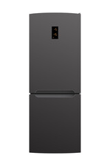 Vector illustration of realistic fridge on a plain backgrounds, refrigerator front view