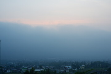 Fototapeta premium misty morning in the mountains