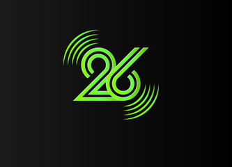 26 minimalist logo. Vector and illustration