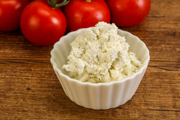 Soft cream cheese with herbs