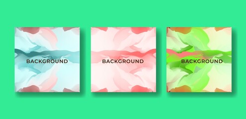 Set of Elegant Abstract Background Alcohol Ink shape for banner, sales promotion, social media post and business presentation