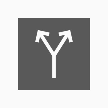 arrow split icon, arrow vector
