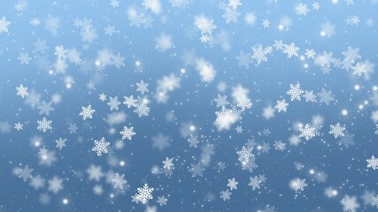 Abstract Backgrounds snowflake on blue backgrounds with copy space , illustration wallpaper