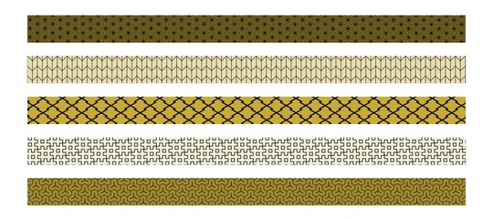 和柄マスキングテープ素材　罫線イラスト