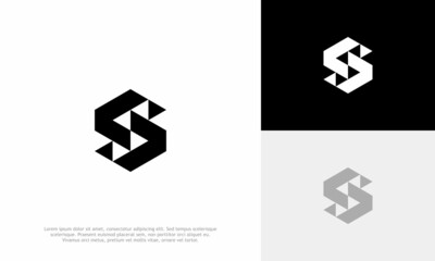 Letter S logo. Icon design. Template elements. Geometric abstract logos
