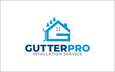 Illustration graphic vector of gutter installation and repair service logo design template-05