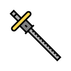 marking gauge carpenter accessory color icon vector. marking gauge carpenter accessory sign. isolated symbol illustration
