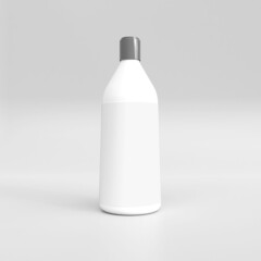 Plastic bottle mockup. Template for mock up your design. 3d illustration