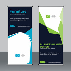 Business banner roll up set standee banner template Modern banner.