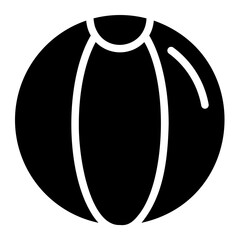beach ball glyph icon