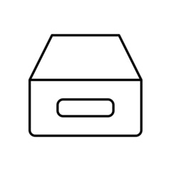 drawer icon, cabinet vector, box illustration