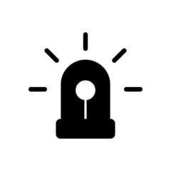 siren icon, caution vector, beacon illustration