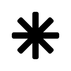 asterisk icon, mark vector, information illustration
