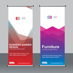 Business banner roll up set standee banner template Modern banner.