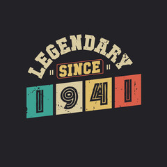 Legendary Since 1941, Vintage 1941 birthday celebration design