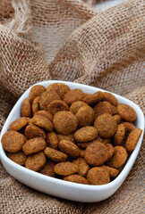 Selection of dogfood options, raw pets mince, chunks in gravy and dry kibbles